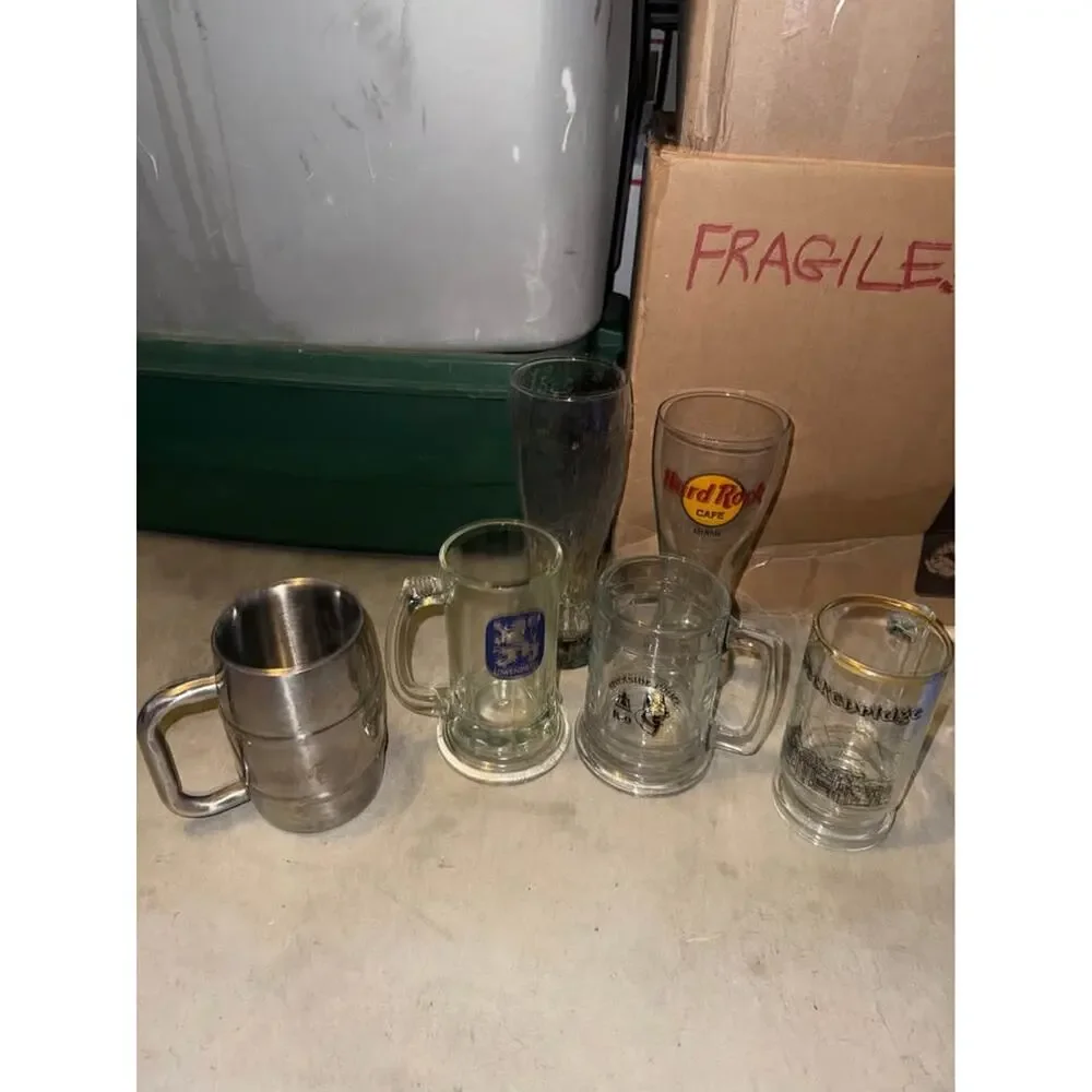 Vintage Beer glass collection (6) total